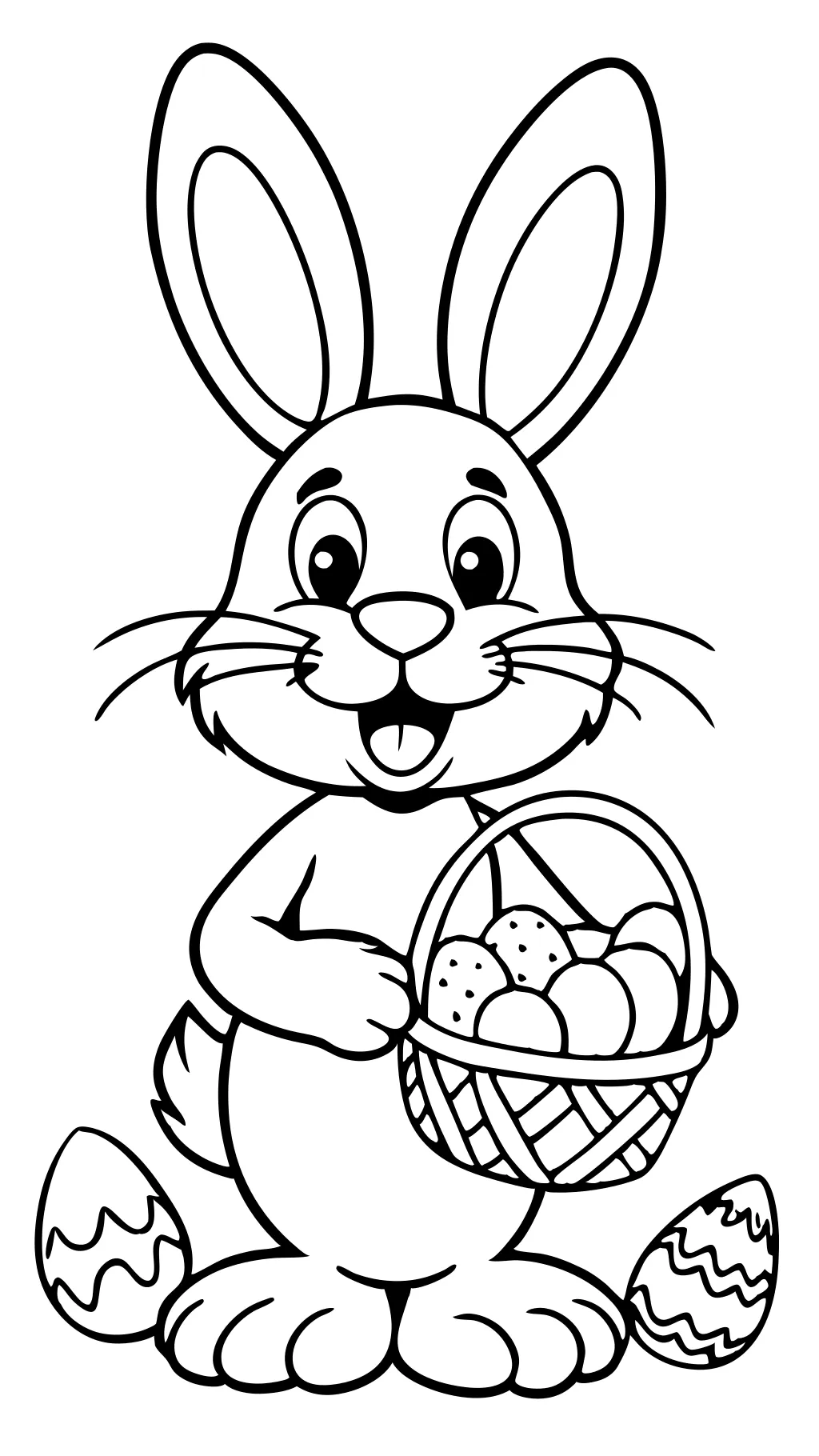 easter bunny color pages